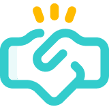 Partnership handshake icon